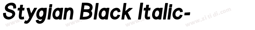 Stygian Black Italic字体转换